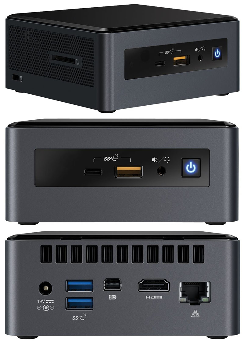 Intel NUC8i7INHP6 (Intel Core i7-8565U, 8GB RAM, 256GB SSD, AMD Radeon 540X)